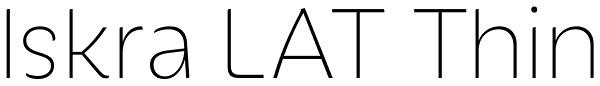 Iskra LAT Thin Font