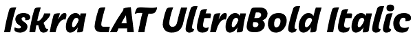 Iskra LAT UltraBold Italic Font