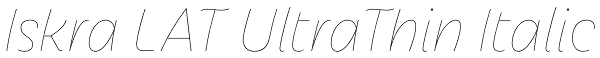 Iskra LAT UltraThin Italic Font