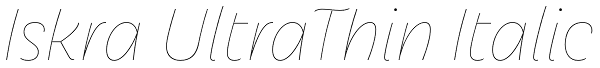 Iskra UltraThin Italic Font