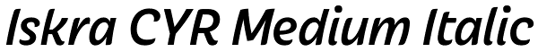 Iskra CYR Medium Italic Font