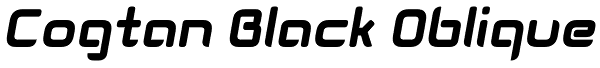 Cogtan Black Oblique Font