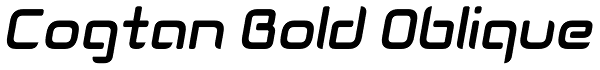 Cogtan Bold Oblique Font