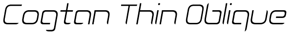 Cogtan Thin Oblique Font