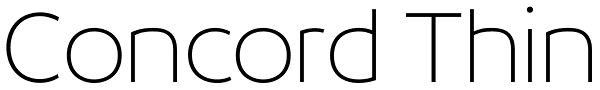 Concord Thin Font