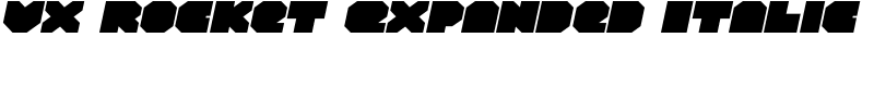 VX Rocket Expanded Italic Font
