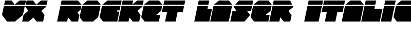 VX Rocket Laser Italic Font