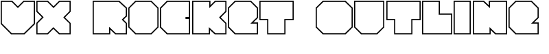VX Rocket Outline Font