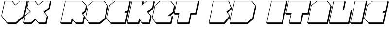 VX Rocket 3D Italic Font
