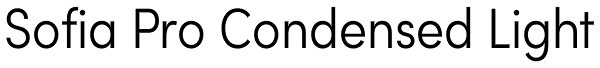 Sofia Pro Condensed Light Font