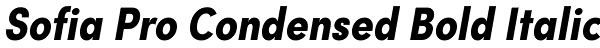 Sofia Pro Condensed Bold Italic Font