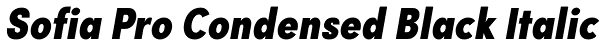 Sofia Pro Condensed Black Italic Font