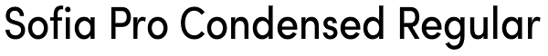 Sofia Pro Condensed Regular Font