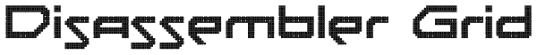 Disassembler Grid Font