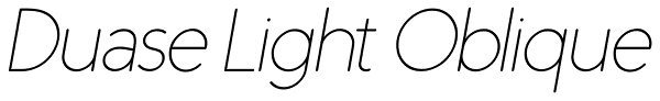 Duase Light Oblique Font