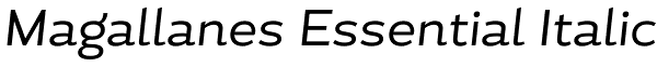 Magallanes Essential Italic Font
