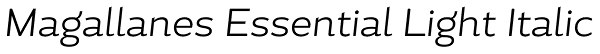 Magallanes Essential Light Italic Font