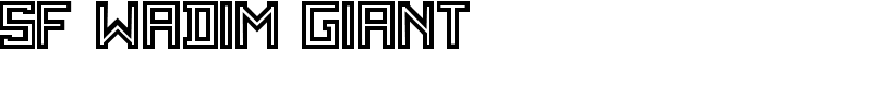 SF WADIM GIANT Font