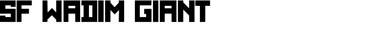 SF WADIM GIANT Font