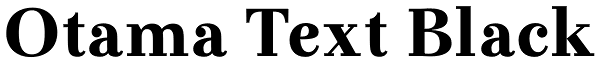 Otama Text Black Font