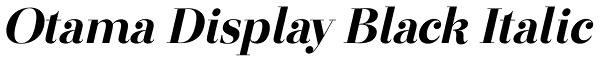Otama Display Black Italic Font