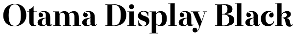 Otama Display Black Font