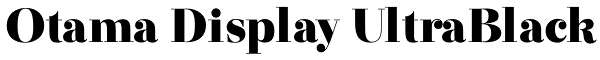 Otama Display UltraBlack Font