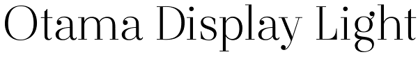 Otama Display Light Font