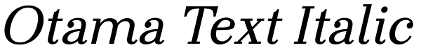 Otama Text Italic Font