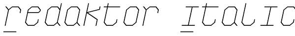Redaktor Italic Font