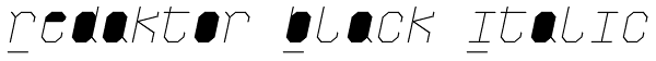 Redaktor Black Italic Font