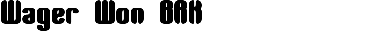 Wager Won BRK Font