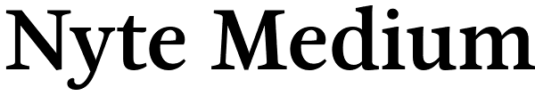 Nyte Medium Font