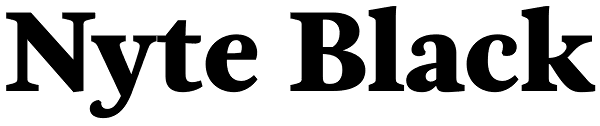 Nyte Black Font