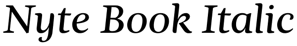 Nyte Book Italic Font