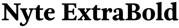 Nyte ExtraBold Font