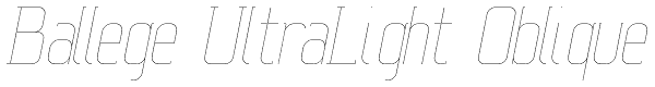 Ballege UltraLight Oblique Font