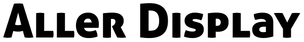Aller Display Font