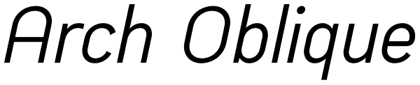 Arch Oblique Font