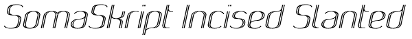 SomaSkript Incised Slanted Font