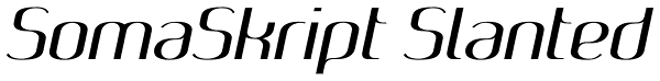 SomaSkript Slanted Font