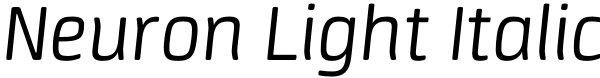 Neuron Light Italic Font