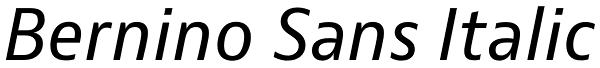 Bernino Sans Italic Font