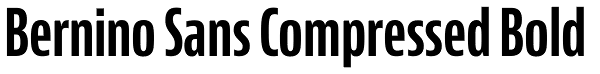 Bernino Sans Compressed Bold Font