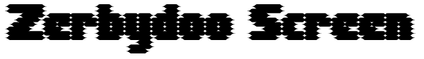Zerbydoo Screen Font