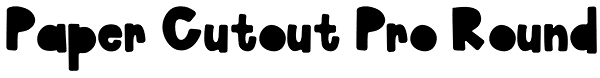 Paper Cutout Pro Round Font