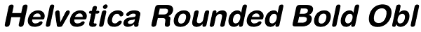 Helvetica Rounded Bold Obl Font