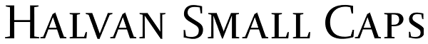 Halvan Small Caps Font