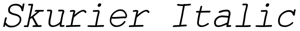 Skurier Italic Font