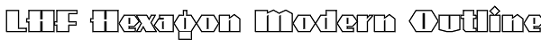 LHF Hexagon Modern Outline Font